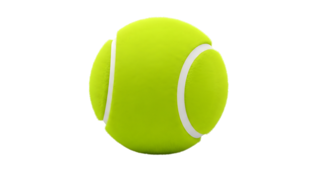 A bright green tennis ball