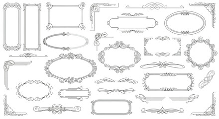 Elegant Collection of Decorative Frames and Borders for Design Elements