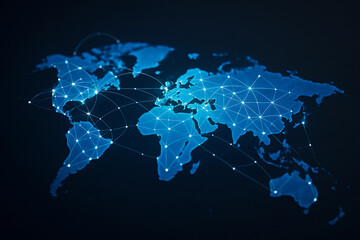 Stylized Global Business Network and Communication