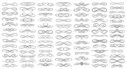 Elegant Ornamental Designs and Dividers A Collection of Decorative Flourishes for Creative Projects