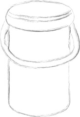 Round lidded pail with bail handle