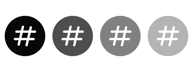 Hashtag icon for app and web design. Simple element illustration