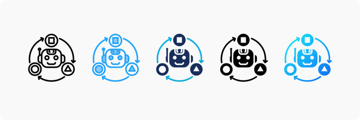 Adaptive Assistant icon set multiple style collection