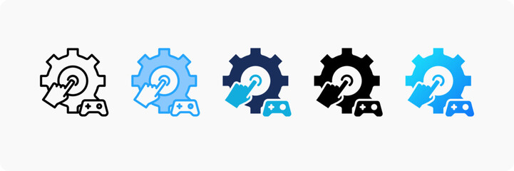 Obraz premium System Control icon set multiple style collection