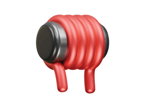 air wound inductor icon 3d illustration render