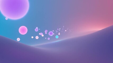 Softly glowing orbs float across a gradient backdrop, creating a dreamy, abstract atmosphere - Powered by Adobe