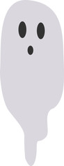 Spooky Halloween Ghost Illustration Element