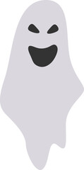 Spooky Halloween Ghost Illustration Element