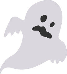 Spooky Halloween Ghost Illustration Element