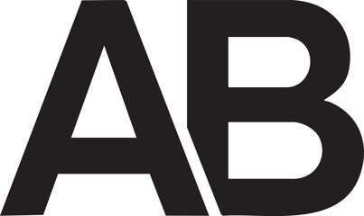 Abstract Lettering Bold 'A' and 'B' Design – Minimalist Typography for Creative Projects