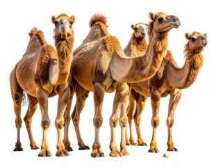  Elegant Camel Collection Highlighting Desert Adaptability – isolated on transparent background