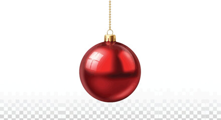 Festive Red Ornament A Shiny Christmas Decoration for Holiday Celebrations and Cheer