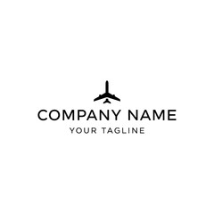 Minimalist Airplane Logo Design for Aviation Company.