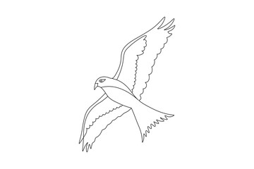 Bird couple continuous one line drawing minimalist outline vector illustration
