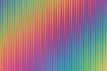 A vibrant and multicolored gradient of vertical ribbed lines creates a mesmerizing abstract background pattern with holographic-like hues.