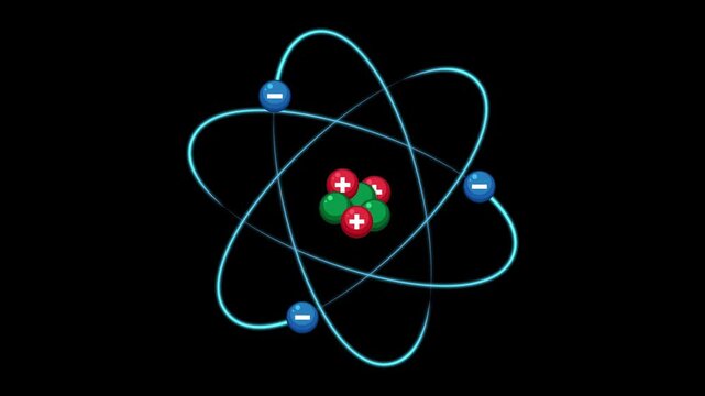 Animated Visualization of Atom Structure with Orbiting Electrons