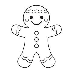 Obraz premium line art of gingerbread vector