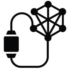 vector illustration of an electric cable