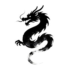 black and white dragon