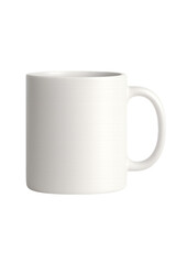 4K realistic white ceramic coffee mug, matte finish, clean details, transparent background PNG