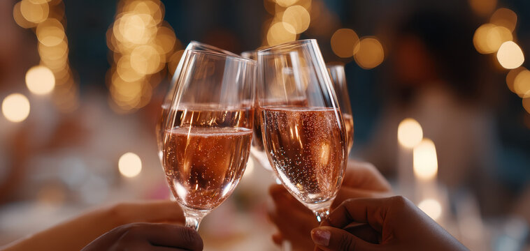 Cheers to wonderful thanksgiving dinner with family and friends celebrating joy of togetherness during festive season