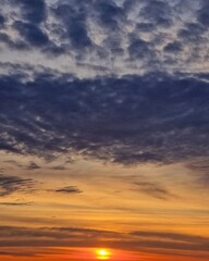 Dramatic Sunset Sky with Colorful Clouds