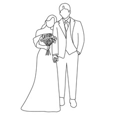 wedding invitation card with bride