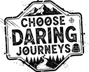 Inspiring outdoor adventures and exploration awaits with this bold design perfect for travel enthusiasts and those who choose daring journeys toward nature's wonders