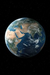 Earth view Asia, Middle East, India, blue ocean