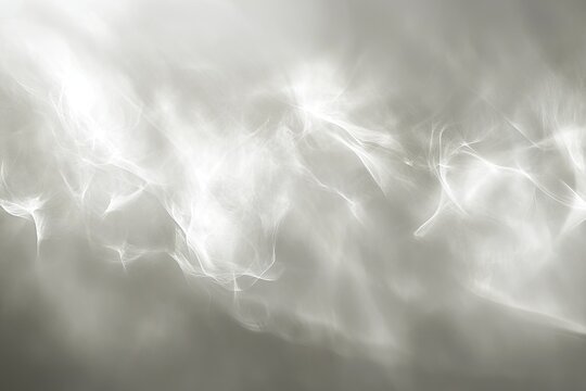 Abstract white light trails on gray