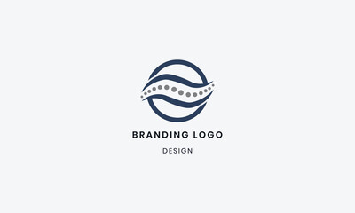 Modern geometric letter S initial logo design