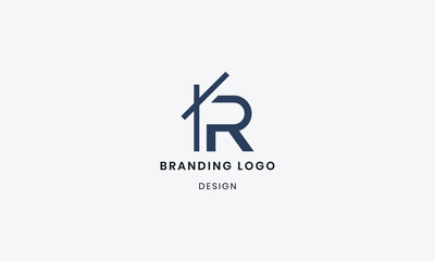 Obraz premium Branding flat R logo abstract creative design
