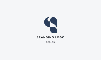 Abstract Geometric Q Logo Design, Dark Blue