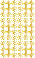 gold abstract pattern with seamless repetition on a vertical transparent background