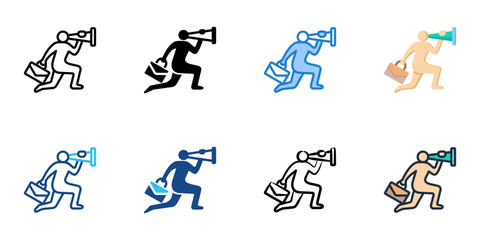 Career opportunities icon set multiple style collection 
