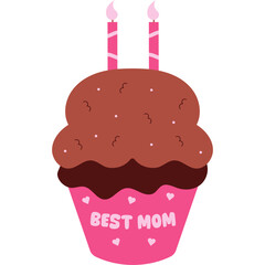 Cupcake Mother's Day Illustration