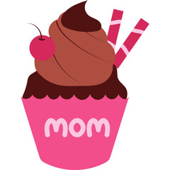 Cupcake Mother's Day Illustration