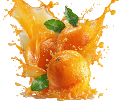 Oranges splash! Fresh citrus burst in juicy fluid