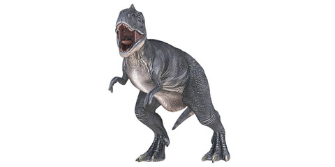 Ferocious Tyrannosaurus rex roaring.