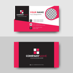 Bright and Stunning Corporate Business Card for High-Energy Professional Services with a Simple, Two-Sided Design with Photo Placeholder