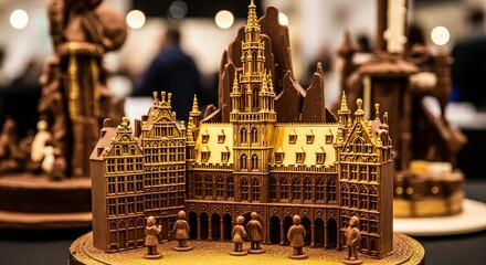 Antwerp Chocolate Festival banner, chocolate art