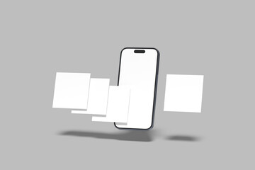 Smartphone Screen Blank Mockup Design