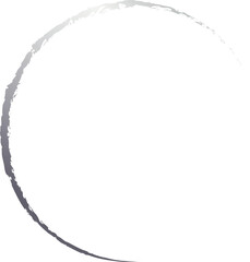 circle silver frame metallic