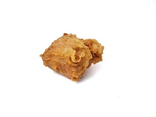 Gehu or Indonesian food made from fried tofu filled with bean sprouts and spices isolated on white background 