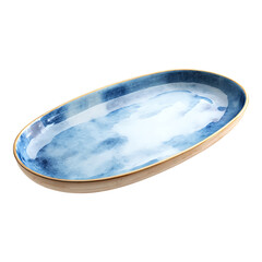 Ceramic serving platter, high quality, professional stock photo, realistic details, transparent background