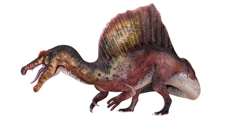 Realistic Spinosaurus dinosaur model illustration