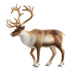 Christmas reindeer figurine, high quality, professional stock photo, realistic details, transparent background