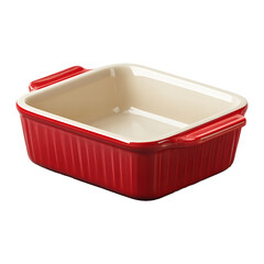 Ceramic baking dish, isolated on transparent background