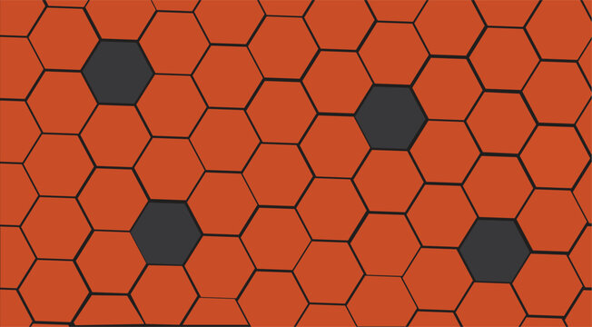 Seamless geometric hexagon pattern honeycomb vector illustration design texture
