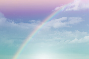 Sky and clouds in pastel tones.